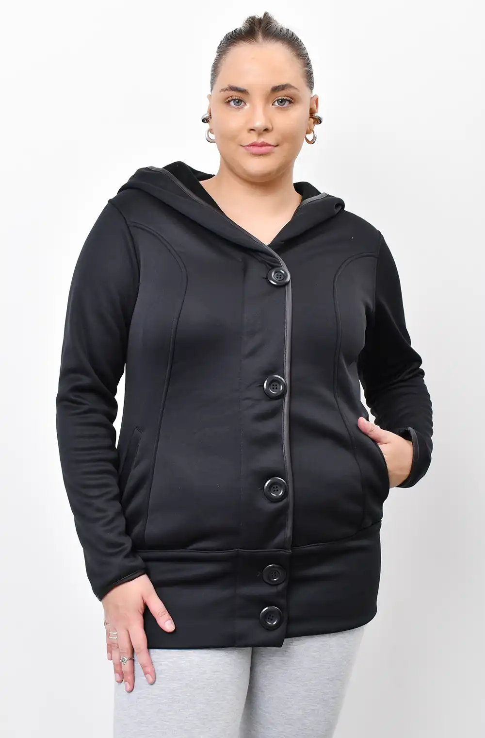 10507 CAMPERA DE ACETATO CON FRIZA