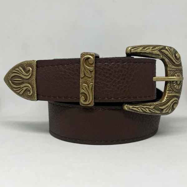 Cinto 64 Texano bronce y chocolate (30mm)