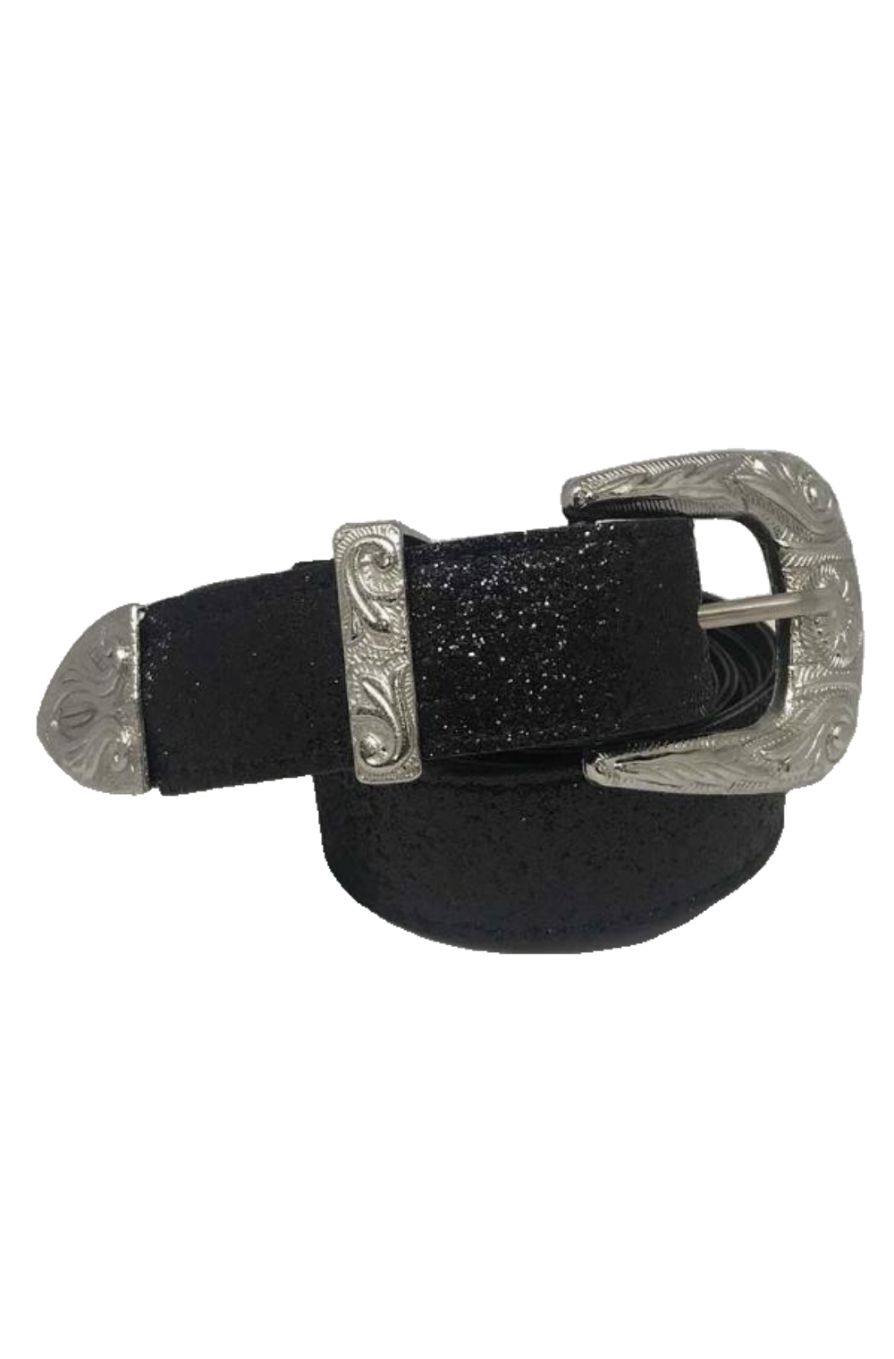 Cinto 18 Texano glitter negro (30mm)