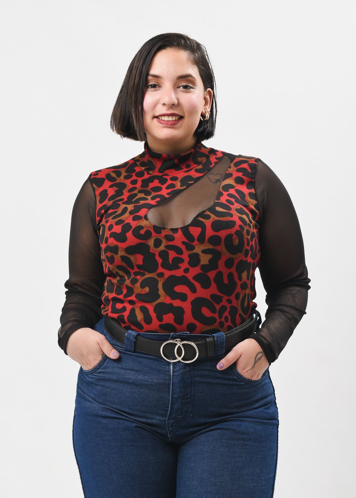 1580 Remera combinada con tull