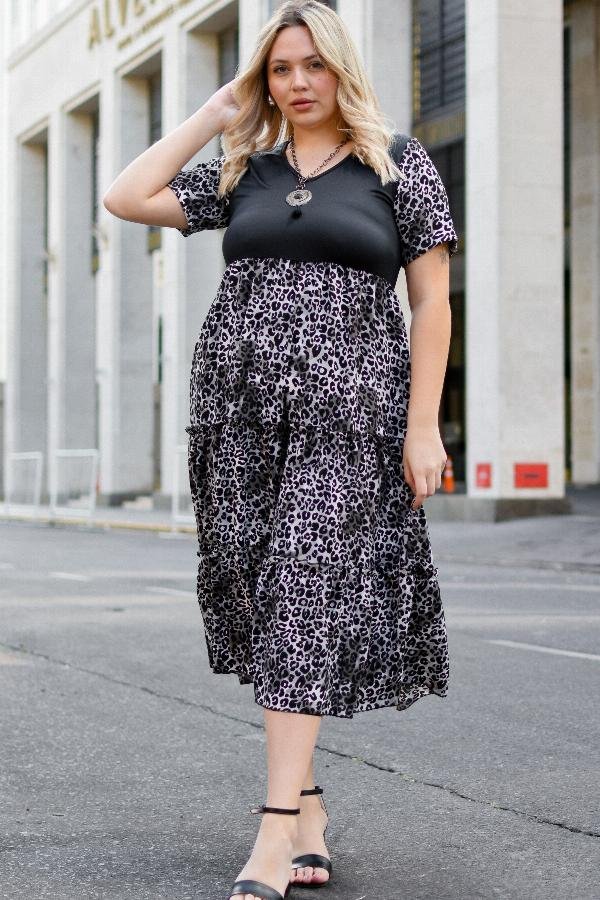 14002 VESTIDO DE MODAL COMBINADO