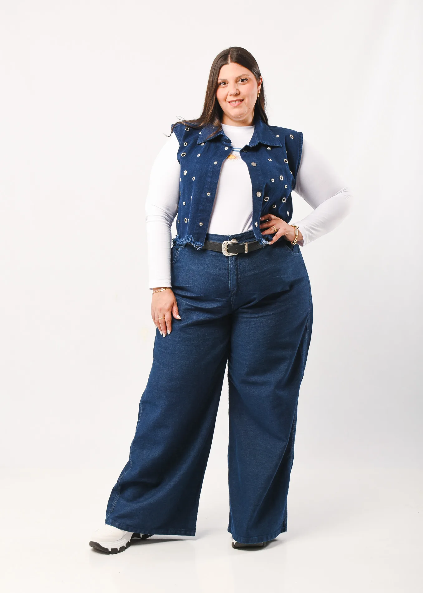 Alternative view of 26501 PANTALON JEANS WIDE LEG CON ELASTICO