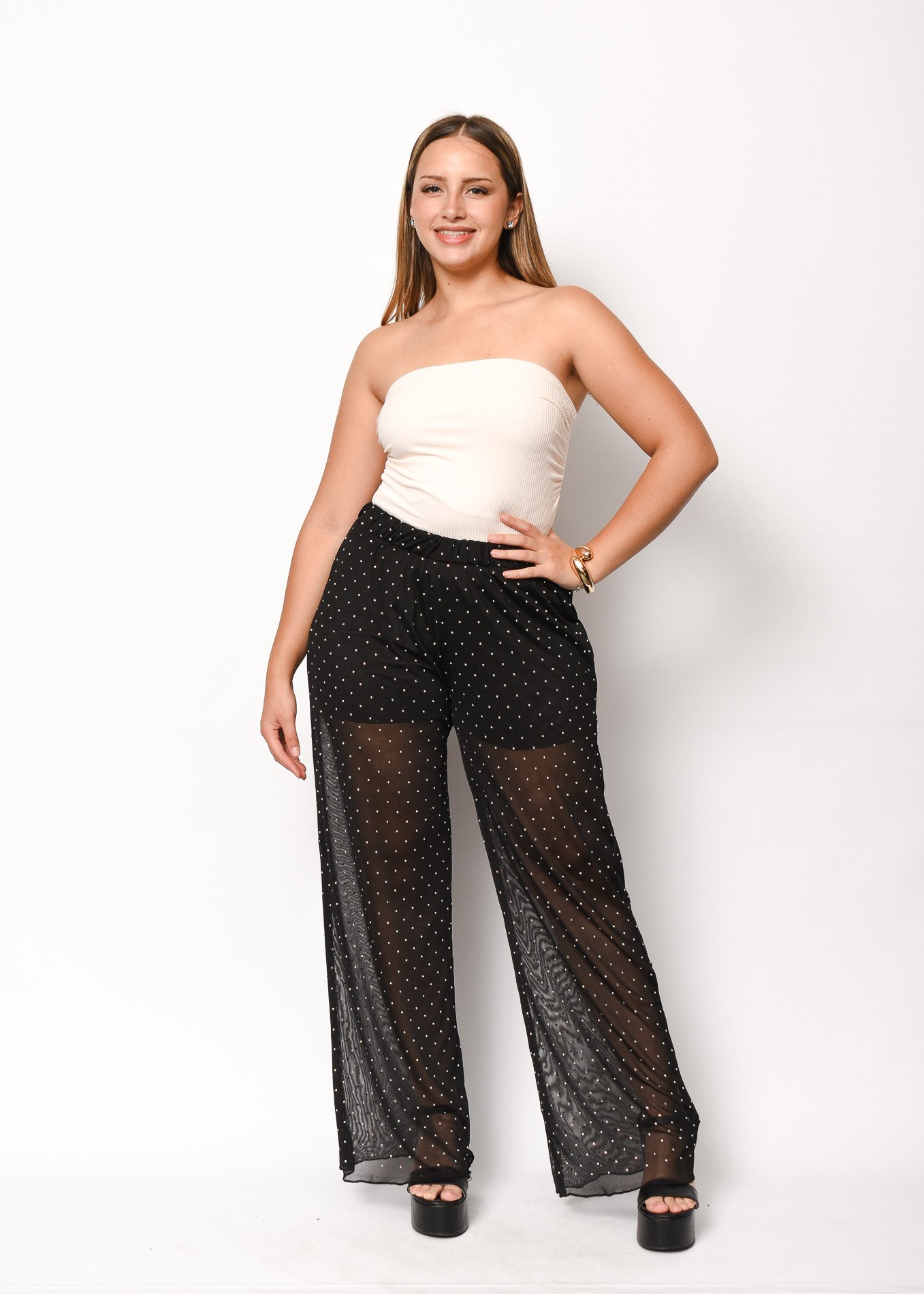 6538 PALAZZO TOOL CON STRASS