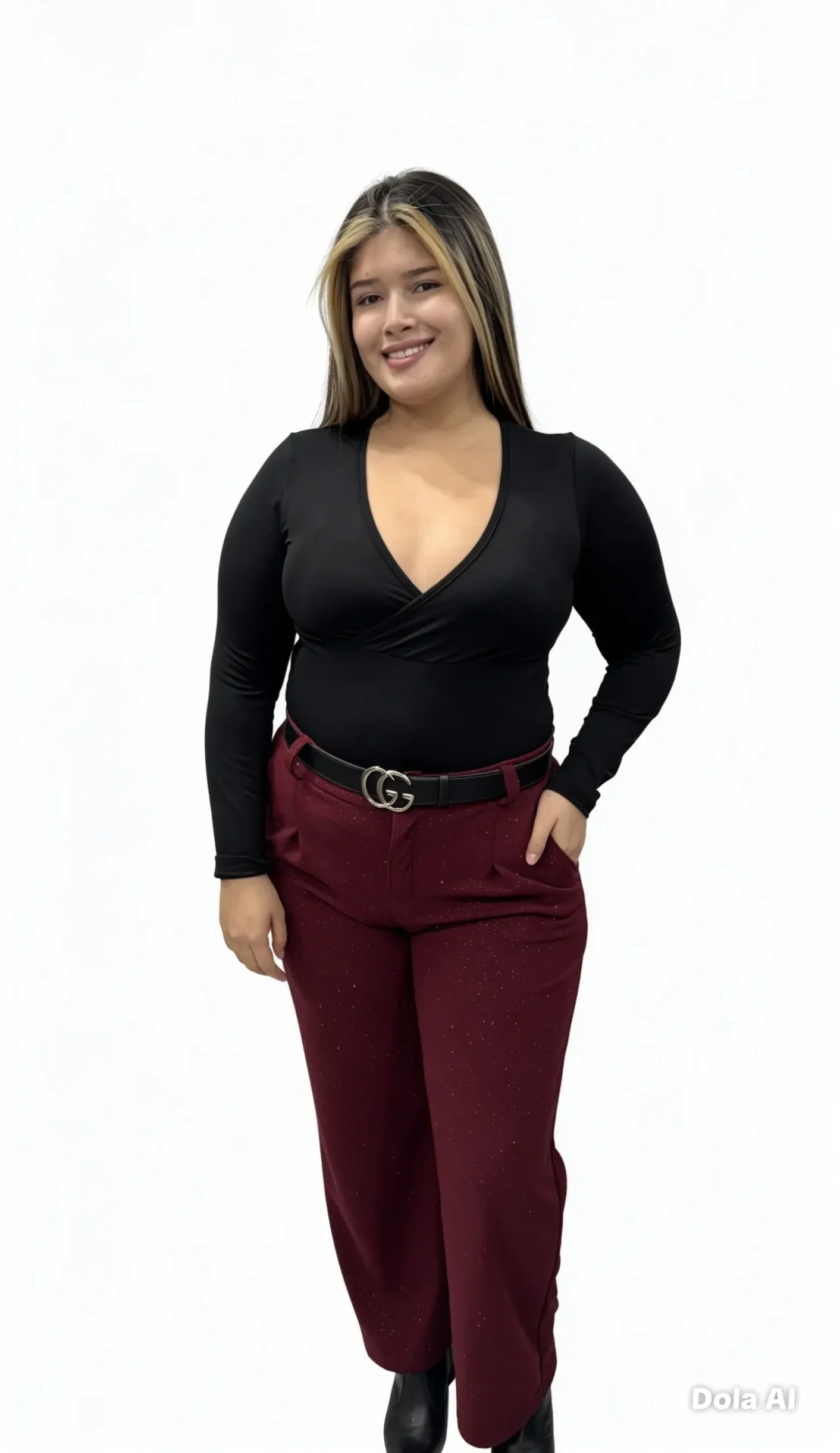 6544 Pantalón con Brillo