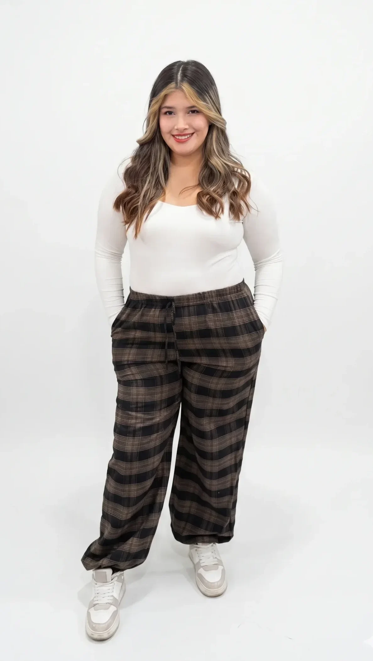 8501 Pantalón Rayón Frizado