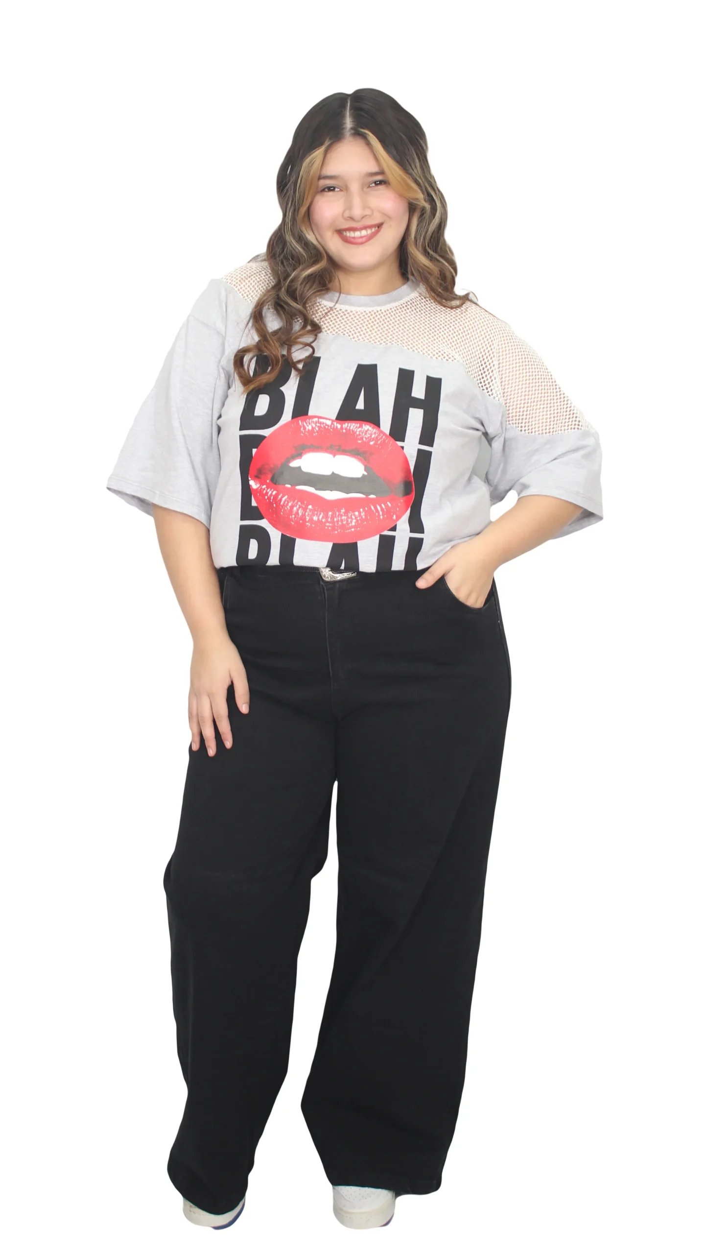 26501 PANTALON JEANS WIDE LEG CON ELASTICO - Imagen 8
