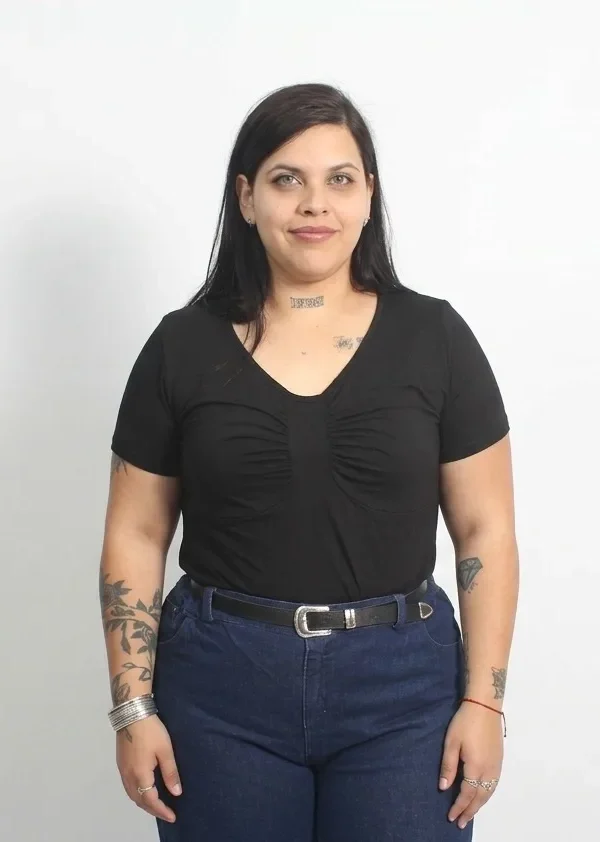 1619 Remera de Modal con frunce - Imagen 3